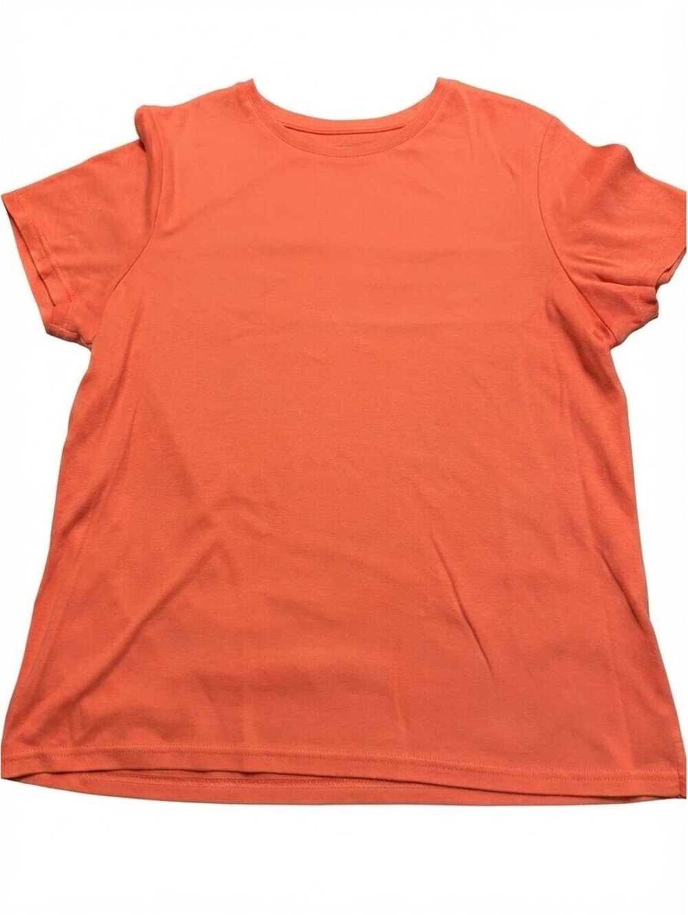 Studio Works Coral Pink Short Sleeve Cotton T-Shirt Women's Size Large